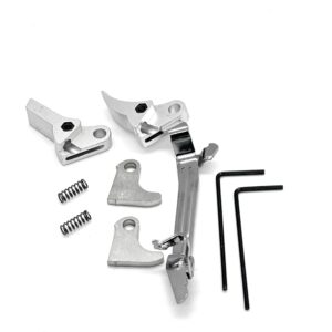 Alternative view of ⚡ New: For Sale Value Glock FRT V2 6061 Aluminum Trigger Bar Kit 2x Shoe (Silver Curve and Flat) Gen 1 2 3 4, 9mm, .40, .357