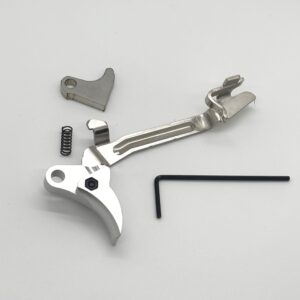 Alternative view of ⚡ New: For Sale GLOCK FRT V2 6061 ALUMINUM TRIGGER BAR KIT, SILVER CURVE, GEN 1 2 3 4, 9mm, .40, .357